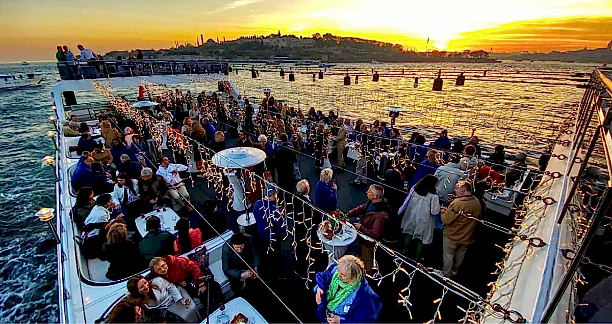Company Dinner On The Boat